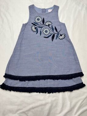 Tommy Bahama Blue Daisy Embroidered Sleeveless Dress